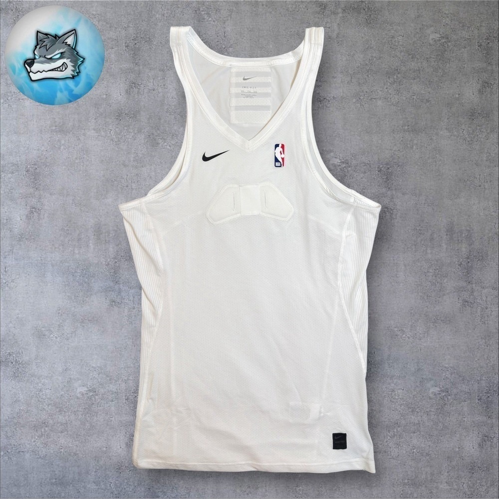 Men's Nike Pro NBA Player Issue Training Tank Top White Size Medium 880805-100